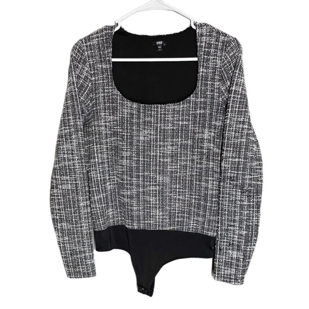 Express Women’s Long Sleeve Body Contour Bodysuit Size Medium